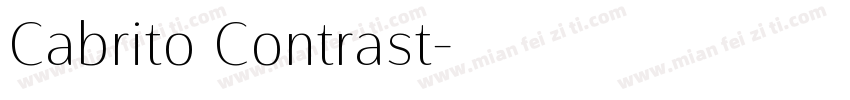 Cabrito Contrast字体转换